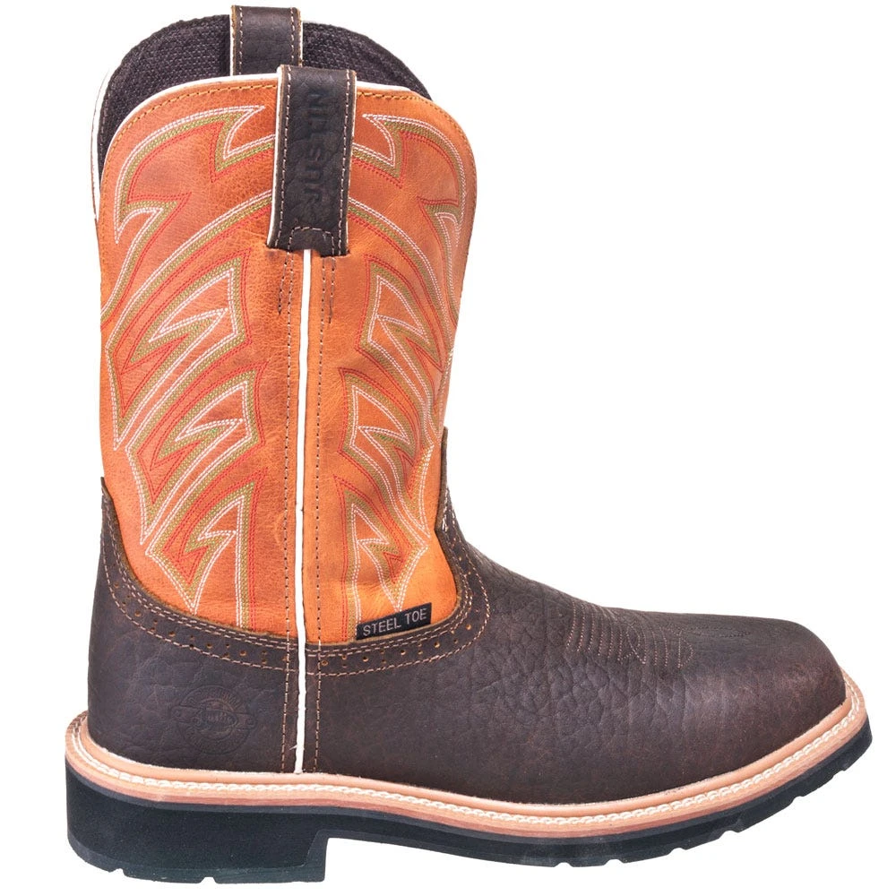 Justin Boots: Men's SE4561 Steel Toe EH Stampede Cowboy Work Boots 6 Justin Boots: Men's SE4561 Steel Toe EH Stampede Cowboy Work Boots - Image 4