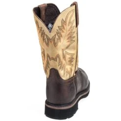 Justin Boots: Men's SE4661 Brown Stampede Steel Toe Cowboy Boots 15 Justin Boots: Men's SE4661 Brown Stampede Steel Toe Cowboy Boots -doublehboots shop justin wk4661 b 01