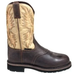 Justin Boots: Men's SE4661 Brown Stampede Steel Toe Cowboy Boots 12 Justin Boots: Men's SE4661 Brown Stampede Steel Toe Cowboy Boots -doublehboots shop justin wk4661 o 01