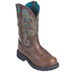 Justin Boots: Women's GY9991 Waterproof Steel Toe EH Tan Gypsy Pull-On Work Boots -doublehboots shop justin wkl9991 p 01