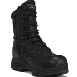Tactical Research Boots: Men's TR998ZWPCT Black TR Chrome Side-Zip Waterproof CT Combat Boots -doublehboots shop nu6fbmag