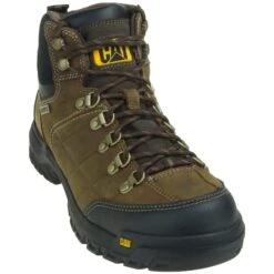 Caterpillar Boots: Men's Threshold Brown Waterproof 74128 Work Boots -doublehboots shop p74128 7 1 2