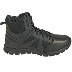 Reebok Boots: Men's 6-Inch RB8605 EH Black Sublite Cushion Side Zip Tactical Boots -doublehboots shop reebok rb8605 o 01