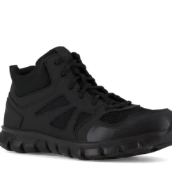 Reebok Boots: Men's Sublite Non-Metallic Black RB8405 Slip-Resistant Duty Boots -doublehboots shop reebok rb8405 sublite cushion tactical 02