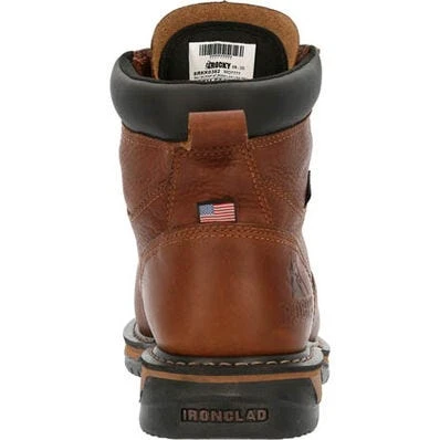 Rocky Boots: Men's RKK0362 Brown Ironclad USA Made Steel Toe Met Guard Waterproof Work Boot 7 Rocky Boots: Men's RKK0362 Brown Ironclad USA Made Steel Toe Met Guard Waterproof Work Boot - Image 5