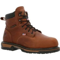 Rocky Boots: Men's RKK0362 Brown Ironclad USA Made Steel Toe Met Guard Waterproof Work Boot
