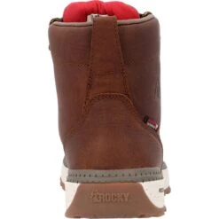Rocky Boots: Men's RKK0434 Tobacco Soft Toe 6" Rebound Wedge Waterproof Work Boot -doublehboots shop rkk0434 backedit