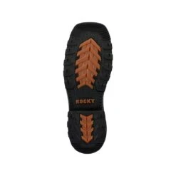 Rocky Boots: Men's RKW0407 Dark Brown Composite Square Toe Rams Horn Western Boot -doublehboots shop rkw0407 5edit