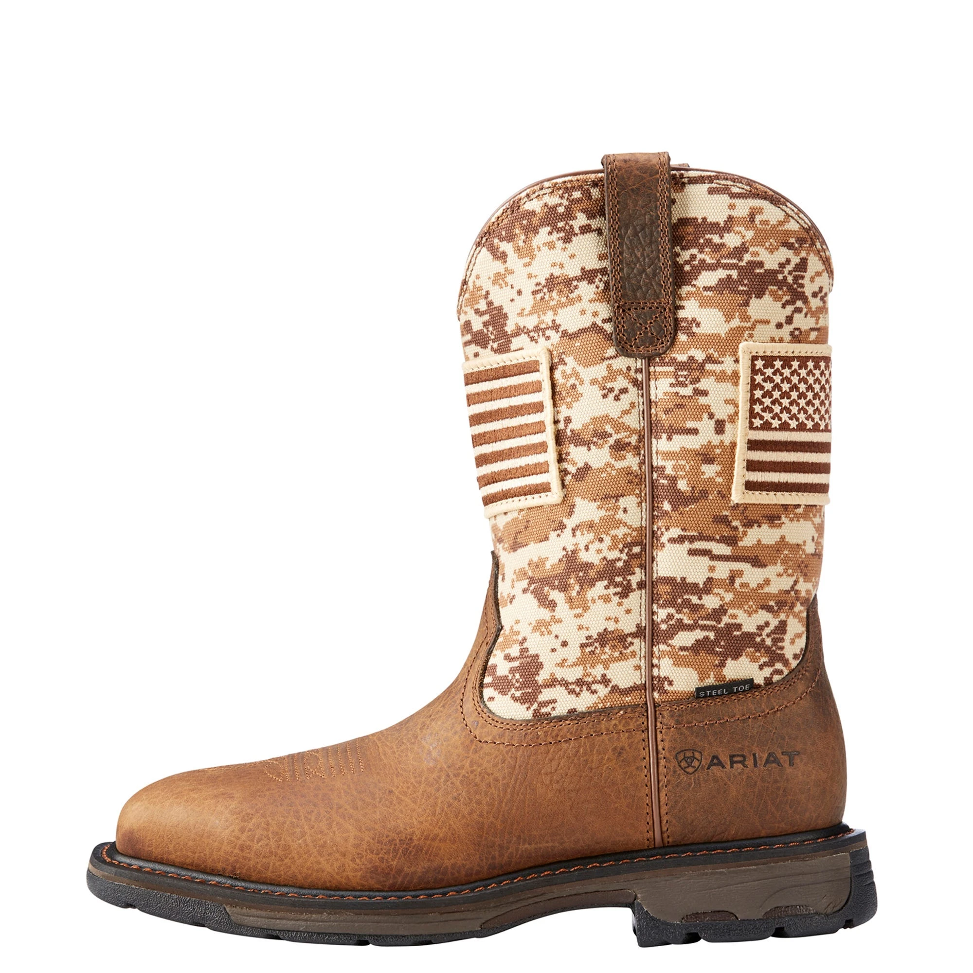 Ariat Boots: Men's Steel Toe Workhog 10022968 Pull On Patriot Work Boots 6 Ariat Boots: Men's Steel Toe Workhog 10022968 Pull On Patriot Work Boots - Image 4