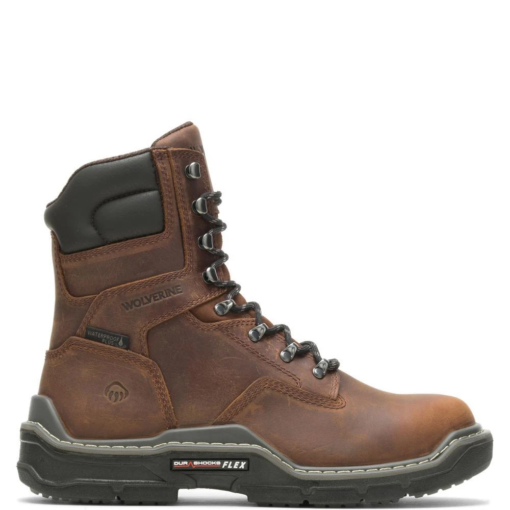 Wolverine Boots: Men's W211162 Peanut Raider Durashocks Waterproof 8" Carbonmax Work Boot 4 Wolverine Boots: Men's W211162 Peanut Raider Durashocks Waterproof 8" Carbonmax Work Boot - Image 2