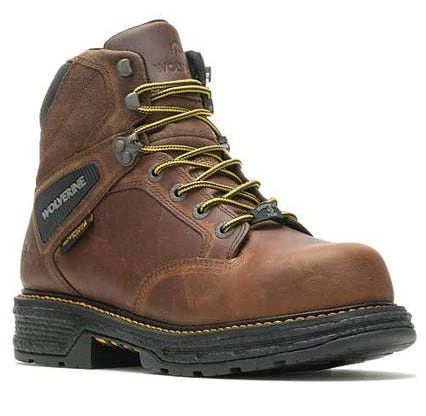 Wolverine Boots: Men's 201175 Tobacco 6" Hellcat CarbonMax Waterproof Work Boot 3 Wolverine Boots: Men's 201175 Tobacco 6" Hellcat CarbonMax Waterproof Work Boot