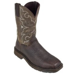 Justin Boots: Men's Cactus SE4313 Amarillo Steel Toe Stampede Work Boots -doublehboots shop wk4313 1
