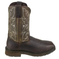 Justin Boots: Men's Cactus SE4313 Amarillo Steel Toe Stampede Work Boots -doublehboots shop wk4313 2