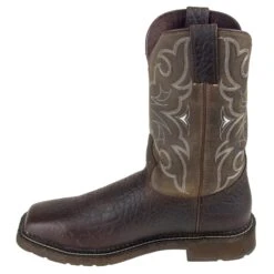 Justin Boots: Men's Cactus SE4313 Amarillo Steel Toe Stampede Work Boots -doublehboots shop wk4313 4