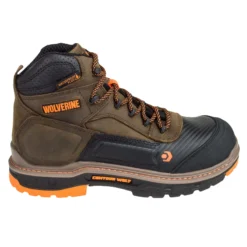 Wolverine Boots: Overpass CarbonMAX EH Men's W10717 Brown Mid Work Boots 12 Wolverine Boots: Overpass CarbonMAX EH Men's W10717 Brown Mid Work Boots -doublehboots shop wolverine w10717 o 01