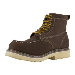 Iron Age Boots: Men's IA5064 Brown 6" Work Boot Soft Toe Work Boot -doublehboots shop x3